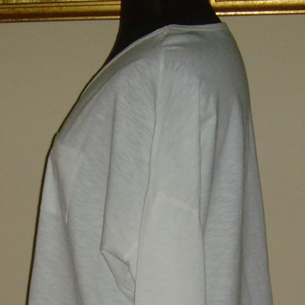 Lord & Taylor Woman 100% Cotton Long Sleeve Tee 2X - White - Picture 9 of 14